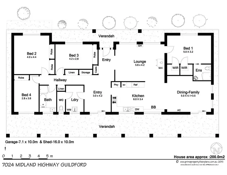 Floorplan of Homely house listing, 7024 Midland Highway, Guildford VIC 3451