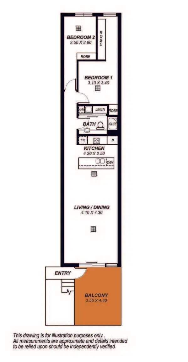 Floorplan of Homely apartment listing, 6/115 Gilbert Street, Adelaide SA 5000