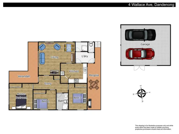 Floorplan of Homely house listing, 4 Wallace Avenue, Dandenong VIC 3175
