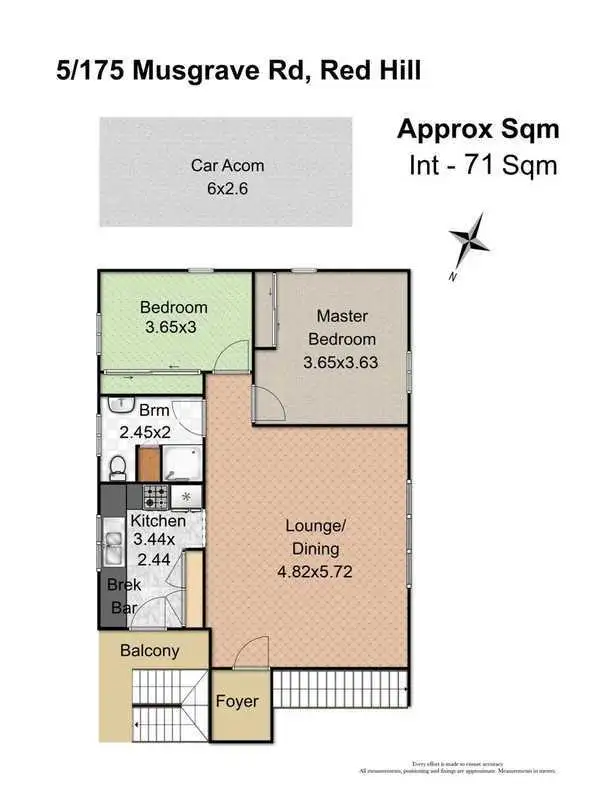 Floorplan of Homely unit listing, 5/175 Musgrave Road, Red Hill QLD 4059
