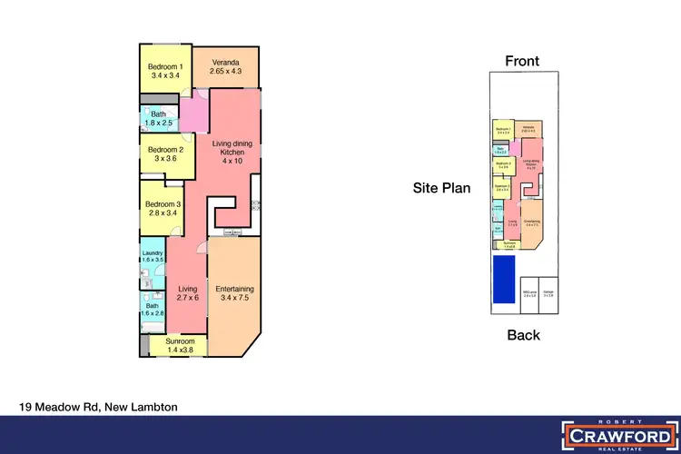 Floorplan of Homely house listing, 19 Meadow Road, New Lambton NSW 2305
