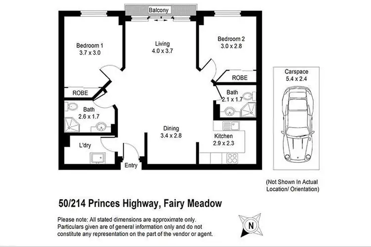 Floorplan of Homely unit listing, 50/214 Princes Highway, Fairy Meadow NSW 2519