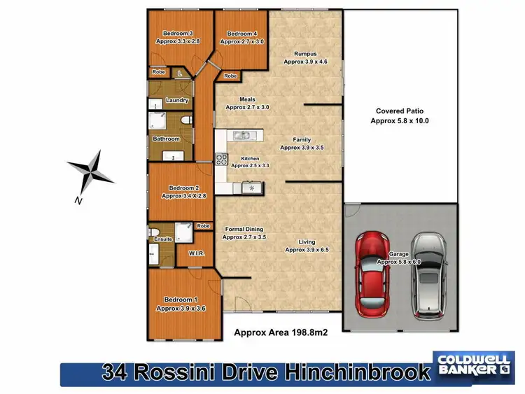 Floorplan of Homely house listing, 34 Rossini Drive, Hinchinbrook NSW 2168
