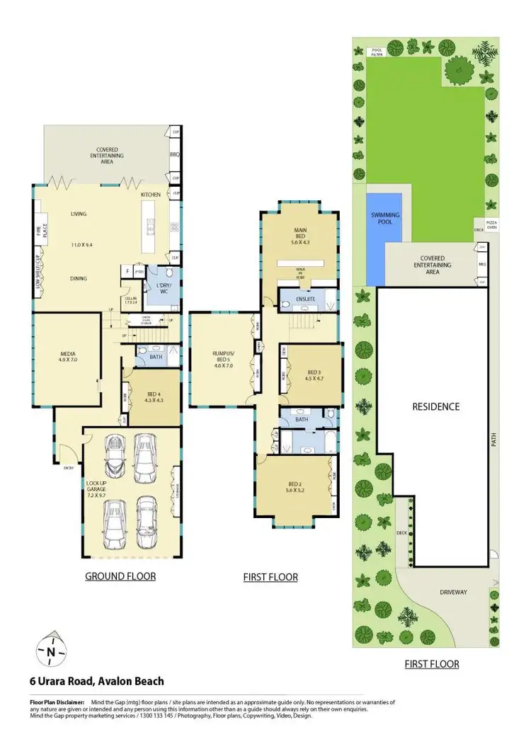 Floorplan of Homely house listing, 6 Urara Road, Avalon Beach NSW 2107