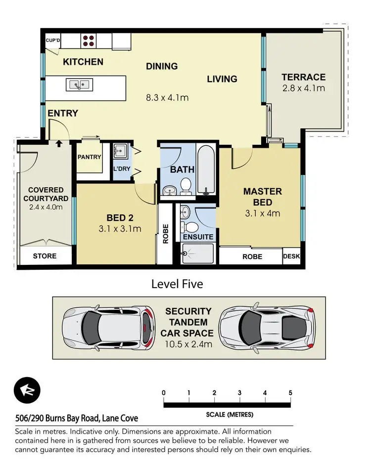 Floorplan of Homely apartment listing, 506/290 Burns Bay Road, Lane Cove NSW 2066