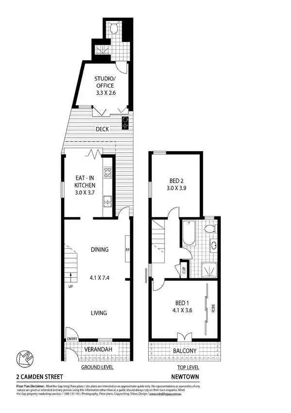 Floorplan of Homely house listing, 2 Camden Street, Newtown NSW 2042