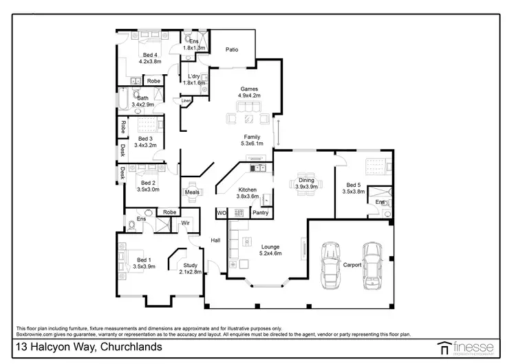 Floorplan of Homely house listing, 13 Halcyon Way, Churchlands WA 6018