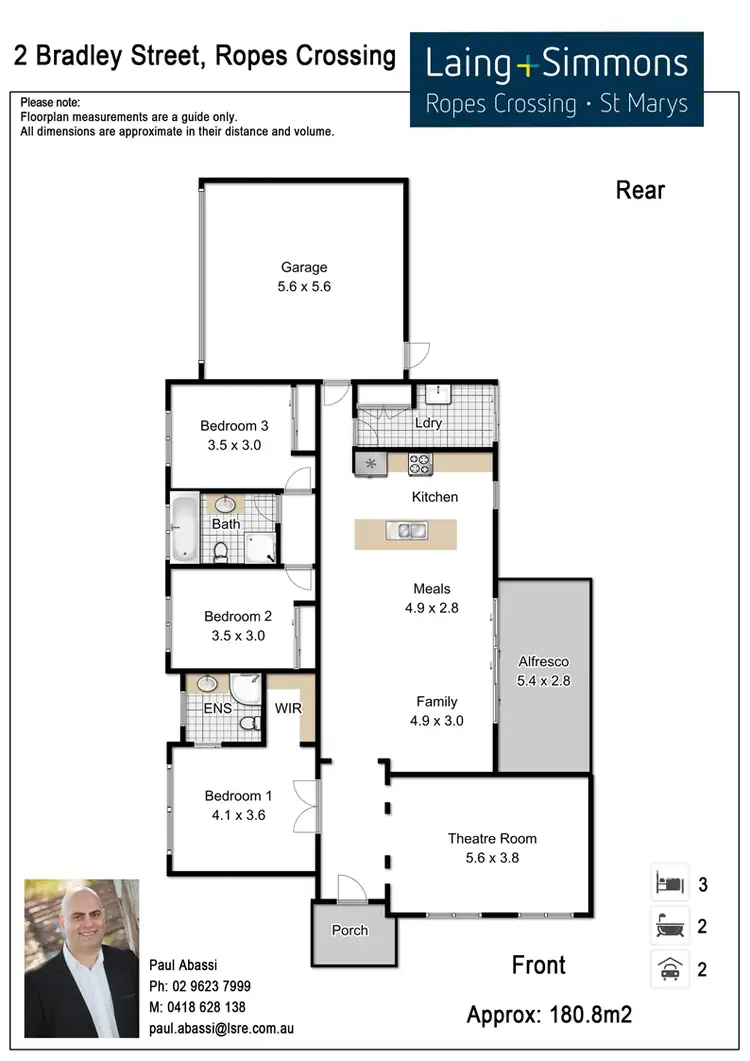 Floorplan of Homely house listing, 2 Bradley Street, Ropes Crossing NSW 2760