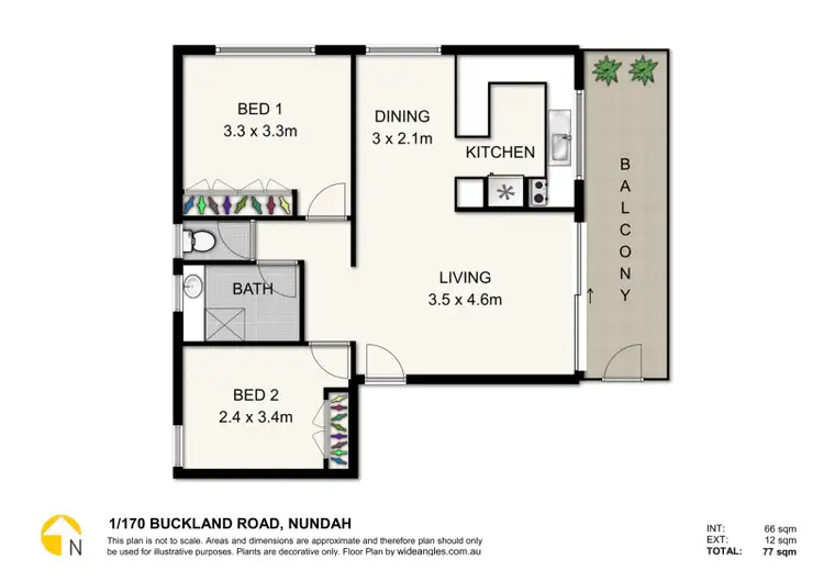 Floorplan of Homely unit listing, 1/170 Buckland Road, Nundah QLD 4012