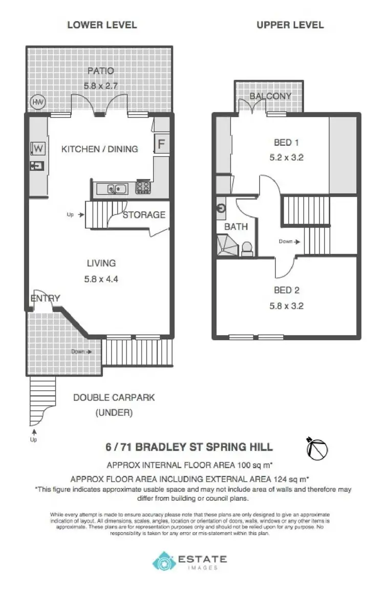 Floorplan of Homely townhouse listing, 6/71 Bradley Street, Spring Hill QLD 4000