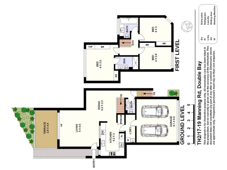 Floorplan of Homely townhouse listing, 2/17 Manning Road, Double Bay NSW 2028