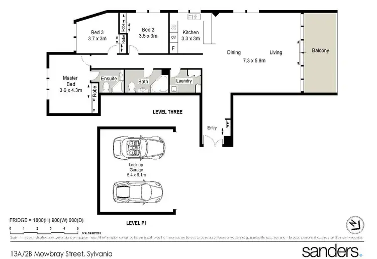 Floorplan of Homely apartment listing, A13/2B Mowbray Street, Sylvania NSW 2224