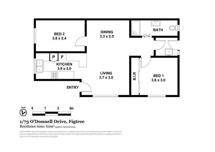 Floorplan of Homely unit listing, 1/73 O'donnell Drive, Figtree NSW 2525