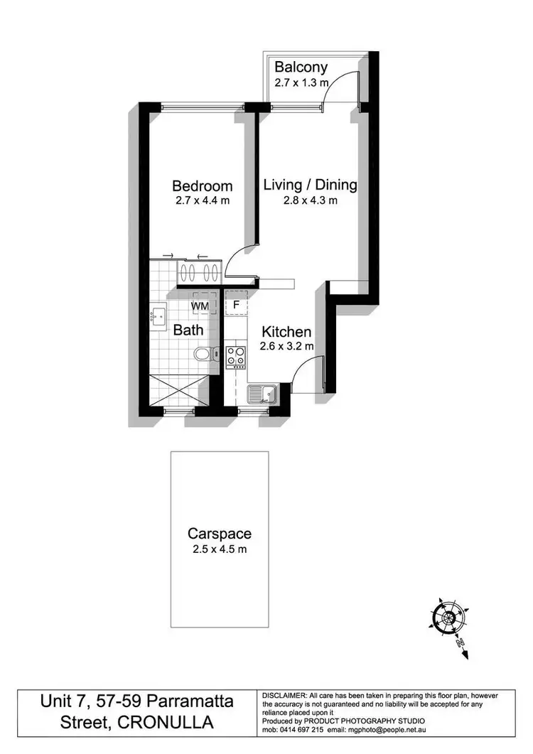 Floorplan of Homely unit listing, 7/57-59 Parramatta Street, Cronulla NSW 2230