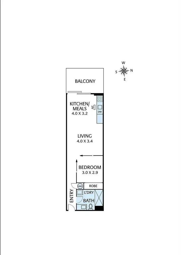 Floorplan of Homely apartment listing, 711/632 Doncaster Road, Doncaster VIC 3108