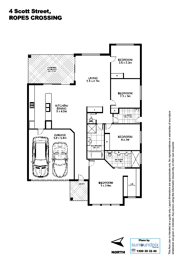 Floorplan of Homely house listing, 4 Scott Street, Ropes Crossing NSW 2760
