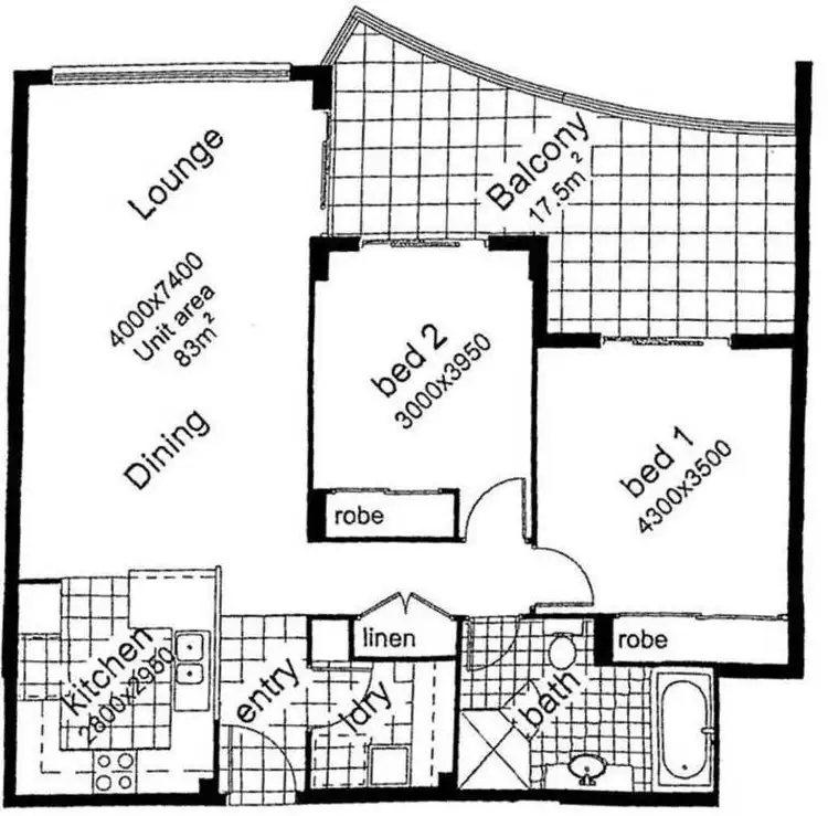 Floorplan of Homely unit listing, 26/313 Crown Street, Wollongong NSW 2500