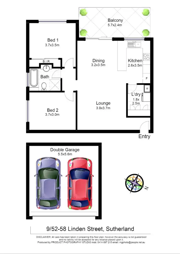 Floorplan of Homely unit listing, 9/52-58 Linden Street, Sutherland NSW 2232