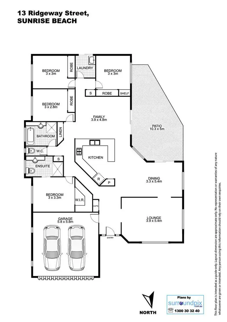 Floorplan of Homely house listing, 13 Ridgeway Street, Sunrise Beach QLD 4567