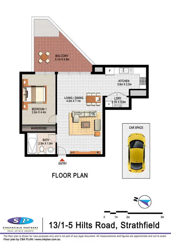 Floorplan of Homely apartment listing, 13/1-5 Hilts Road, Strathfield NSW 2135