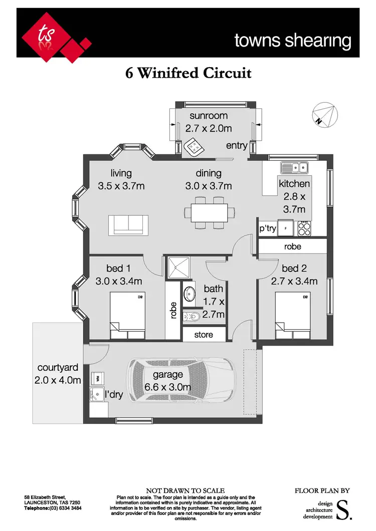 Floorplan of Homely unit listing, 6 Winifred Circle, Riverside TAS 7250