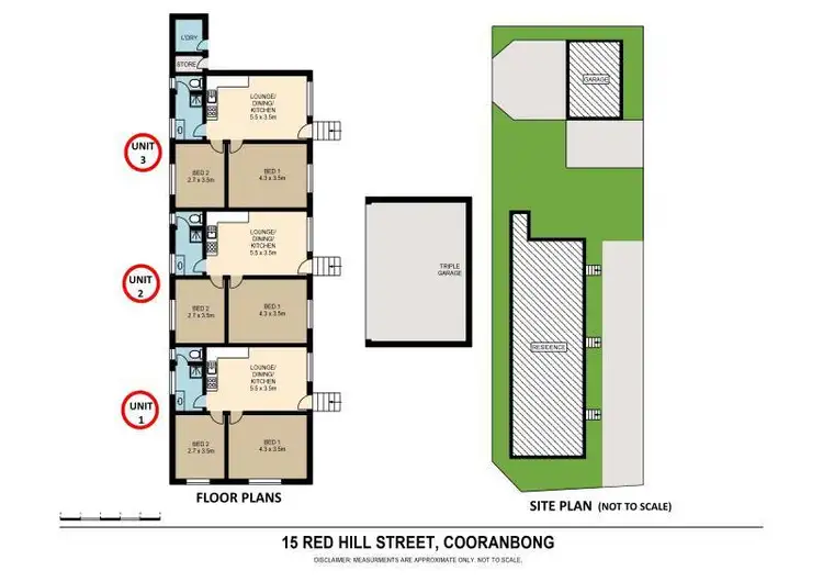 Floorplan of Homely house listing, 3 FLATS 15 Red Hill Street, Cooranbong NSW 2265