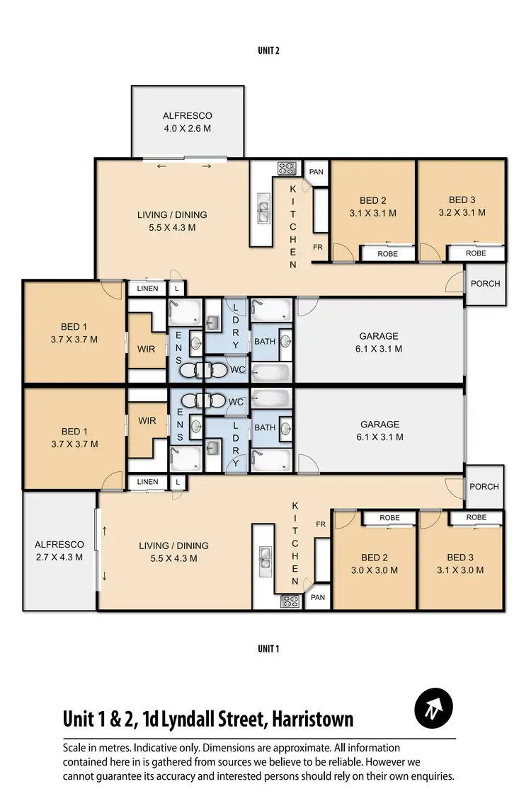 Floorplan of Homely unit listing, 1/1D Lyndall Street, Harristown QLD 4350