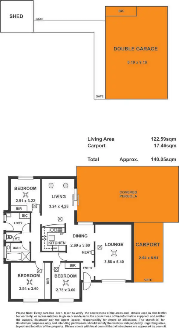 Floorplan of Homely house listing, 46 Trim Crescent, Old Noarlunga SA 5168