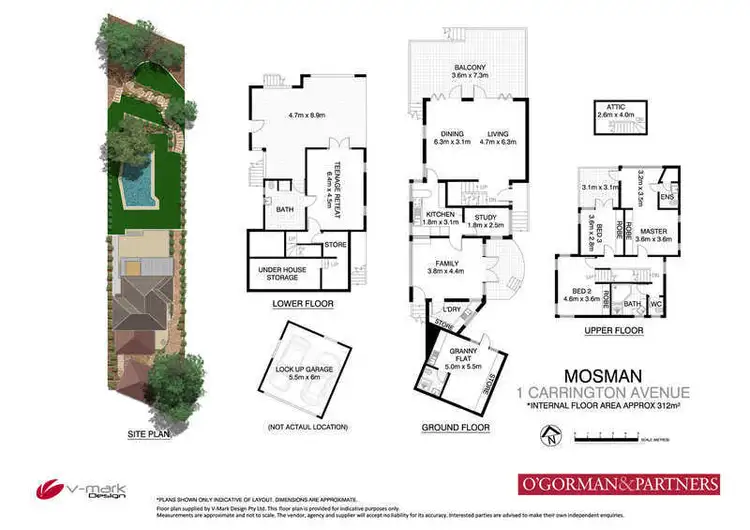 Floorplan of Homely house listing, 1 Carrington Avenue, Mosman NSW 2088