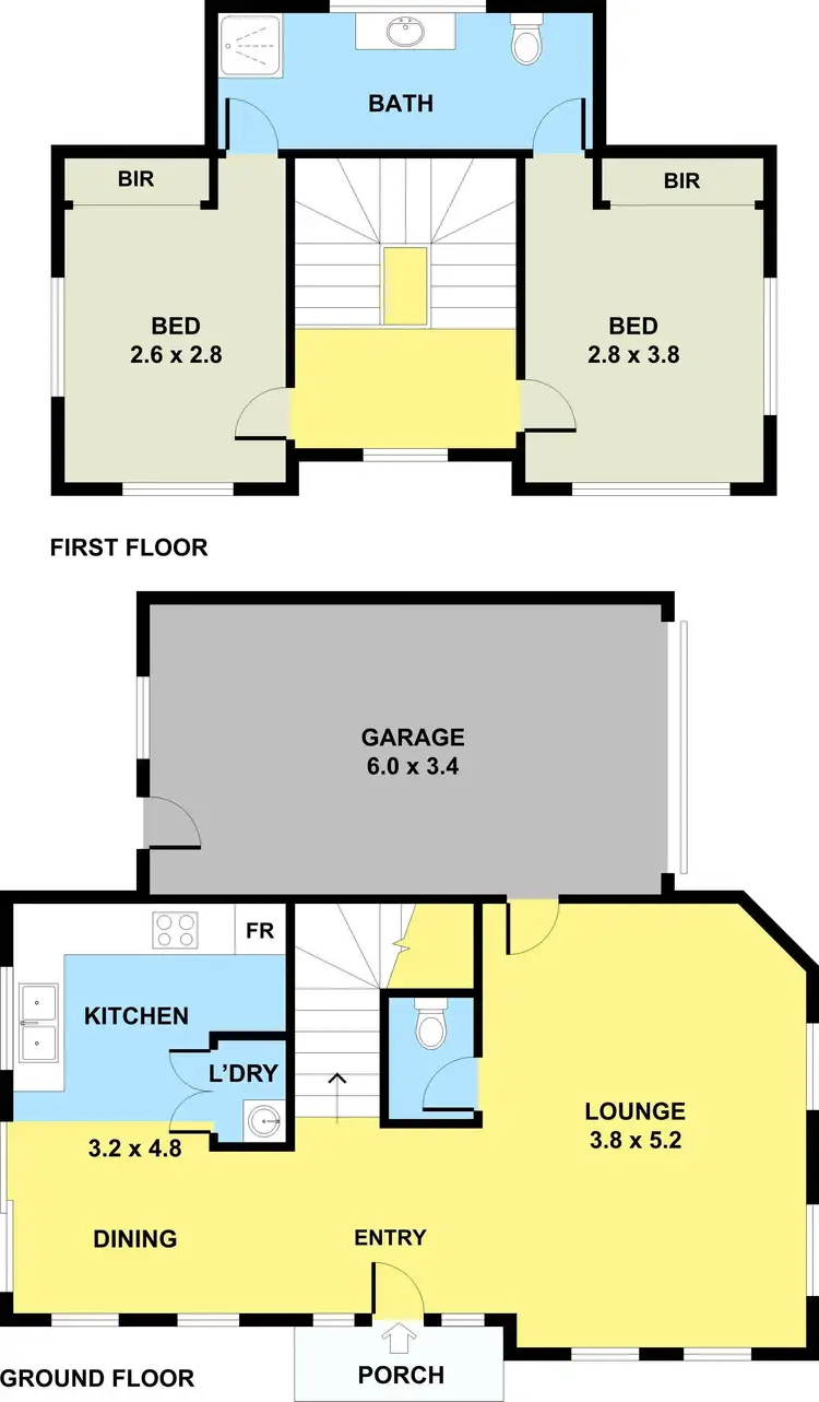 Floorplan of Homely townhouse listing, 1/41 Pengana Avenue, Glenroy VIC 3046