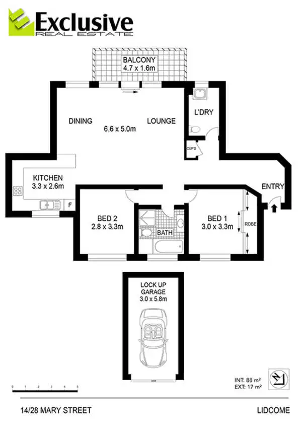 Floorplan of Homely apartment listing, 14/28-30 Mary Street, Lidcombe NSW 2141