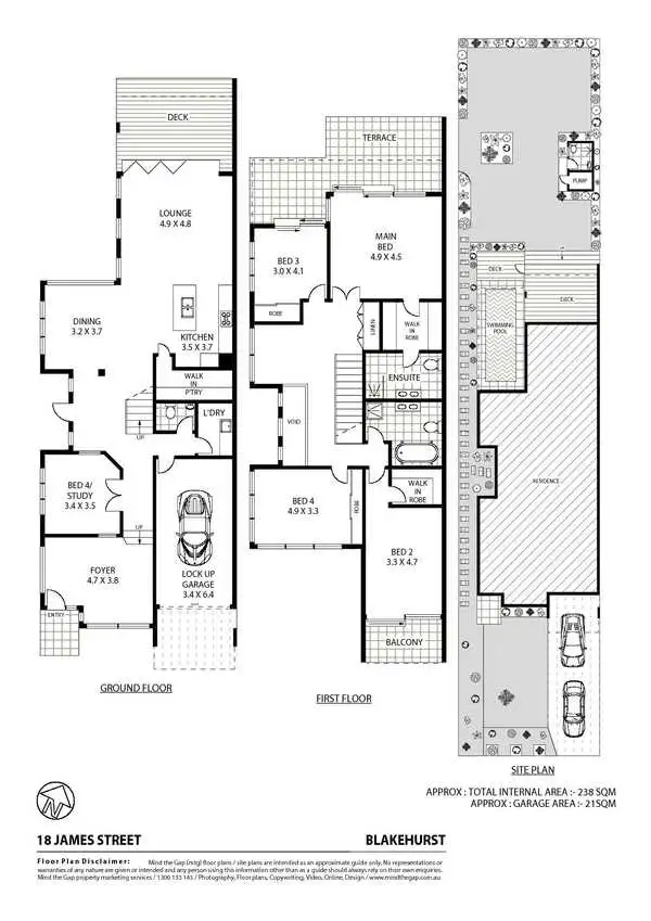 Floorplan of Homely semi-detached listing, 18 James Street, Blakehurst NSW 2221