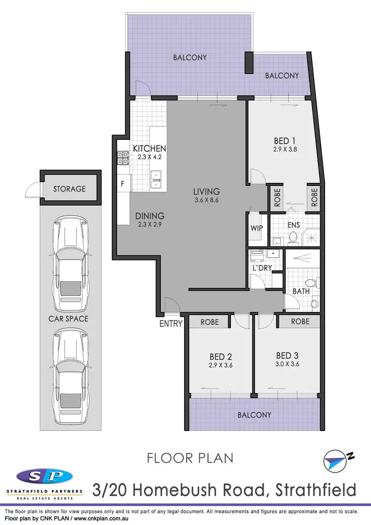 Floorplan of Homely apartment listing, 3/20 Homebush Road, Strathfield NSW 2135