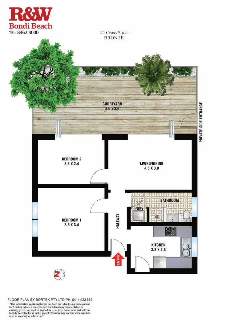 Floorplan of Homely apartment listing, 1/4 Cross Street, Bronte NSW 2024