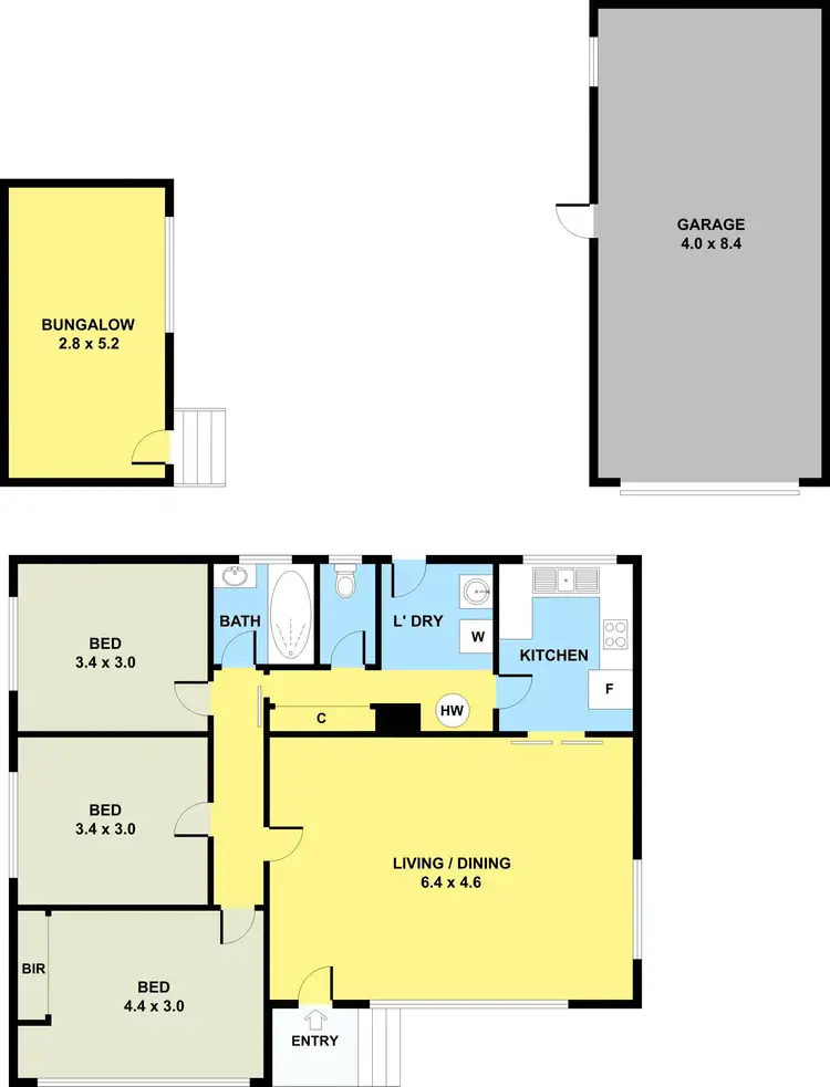 Floorplan of Homely house listing, 19 Echuca Street, Dallas VIC 3047