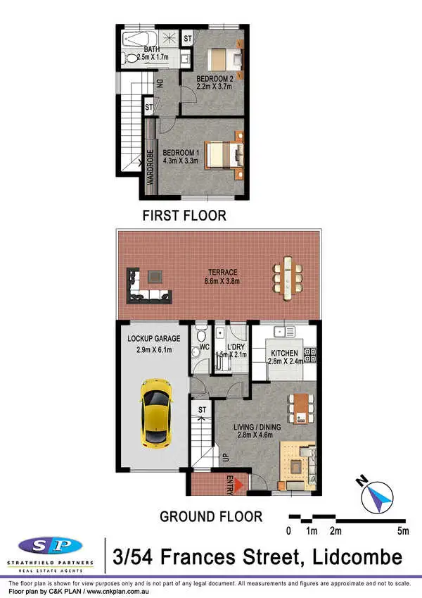 Floorplan of Homely townhouse listing, 3/54 Frances Street, Lidcombe NSW 2141