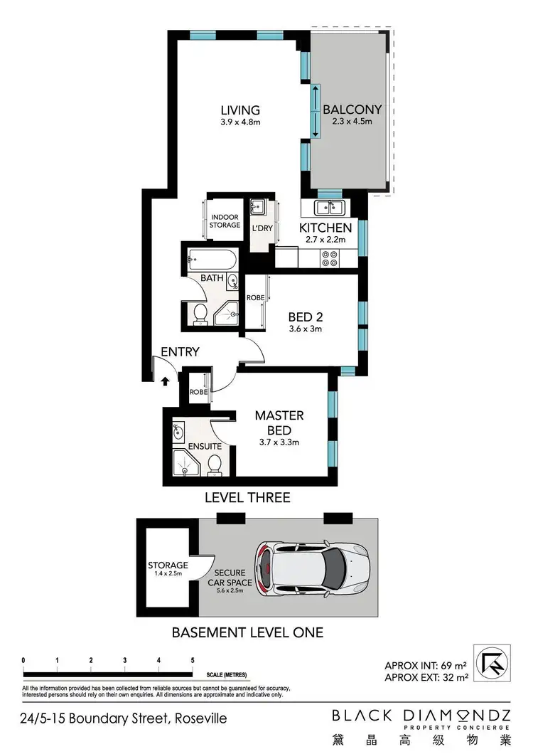 Floorplan of Homely apartment listing, Level 3/24/5-15 Boundary St Street, Roseville NSW 2069
