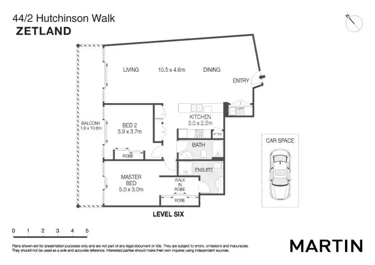 Floorplan of Homely apartment listing, 44/2 Hutchinson Walk, Zetland NSW 2017