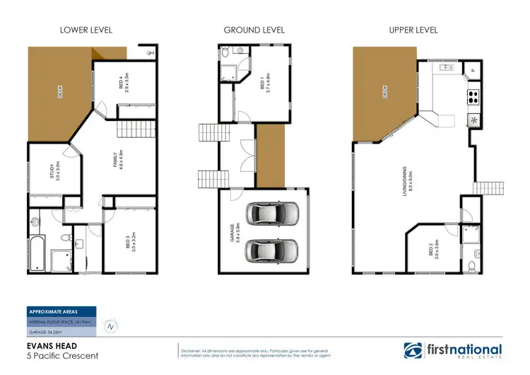 Floorplan of Homely house listing, 5 Pacific Crescent, Evans Head NSW 2473