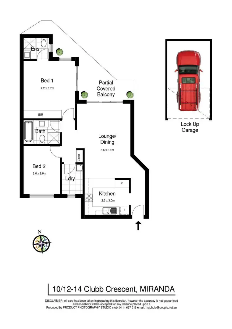 Floorplan of Homely unit listing, 10/12-14 Clubb Crescent, Miranda NSW 2228