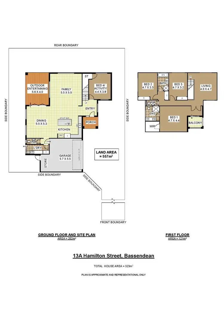 Floorplan of Homely house listing, 13A Hamilton Street, Bassendean WA 6054