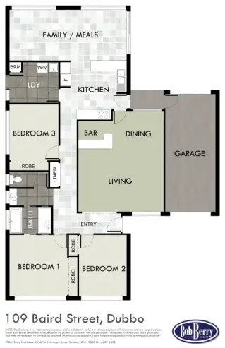 Floorplan of Homely house listing, 109 Baird Drive, Dubbo NSW 2830