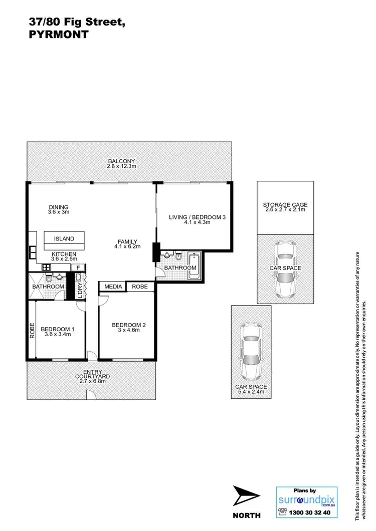 Floorplan of Homely apartment listing, 37/80 Fig Street, Pyrmont NSW 2009