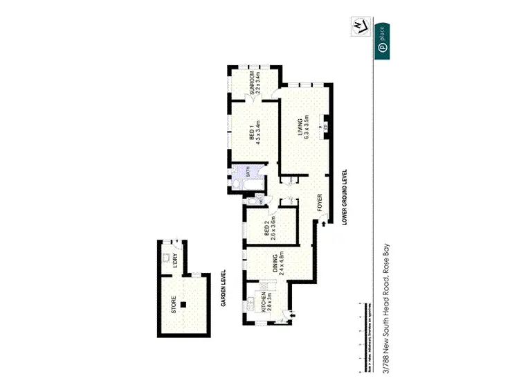 Floorplan of Homely unit listing, 3/788 New South Head Road, Rose Bay NSW 2029