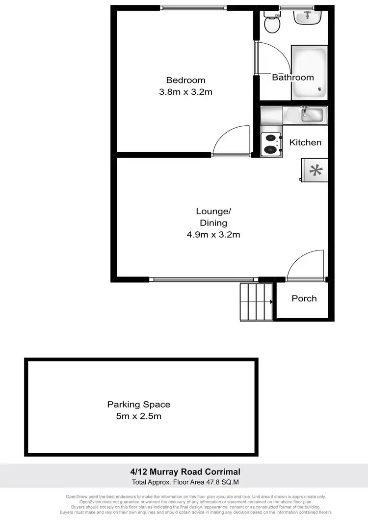 Floorplan of Homely unit listing, 4/12 Murray Road, East Corrimal NSW 2518