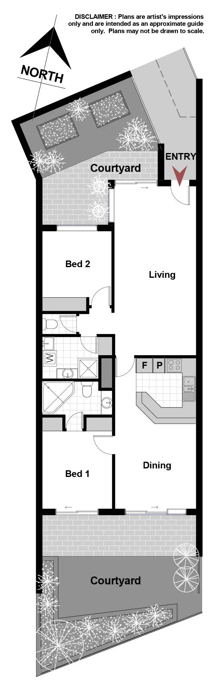 Floorplan of Homely townhouse listing, 64/44 Jerrabomberra Avenue, Narrabundah ACT 2604