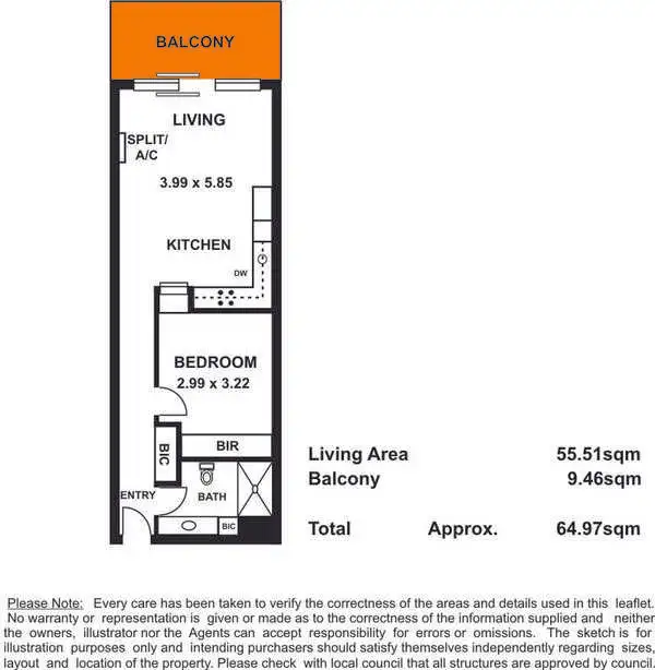 Floorplan of Homely apartment listing, 310/185 Morphett Street, Adelaide SA 5000