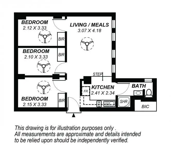 Floorplan of Homely apartment listing, 508/23 King William Street, Adelaide SA 5000