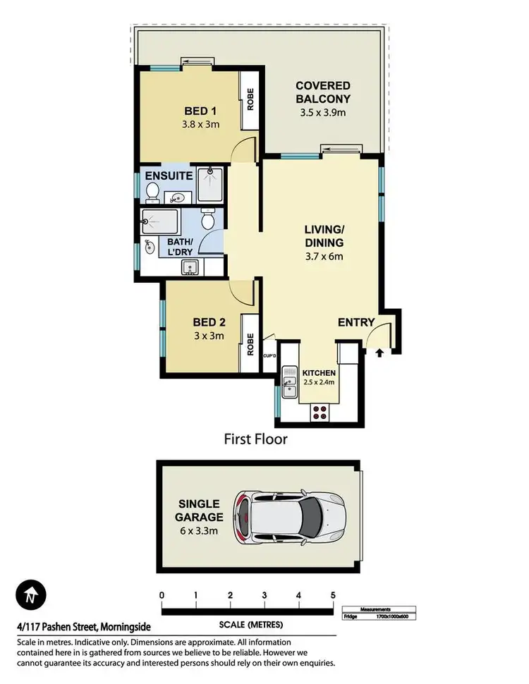 Floorplan of Homely townhouse listing, Unit 4/117 Pashen Street, Morningside QLD 4170