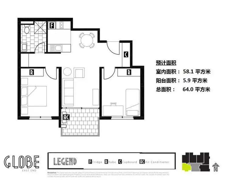 Floorplan of Homely apartment listing, Level 13/1301/15 Synagogue Place, Adelaide SA 5000